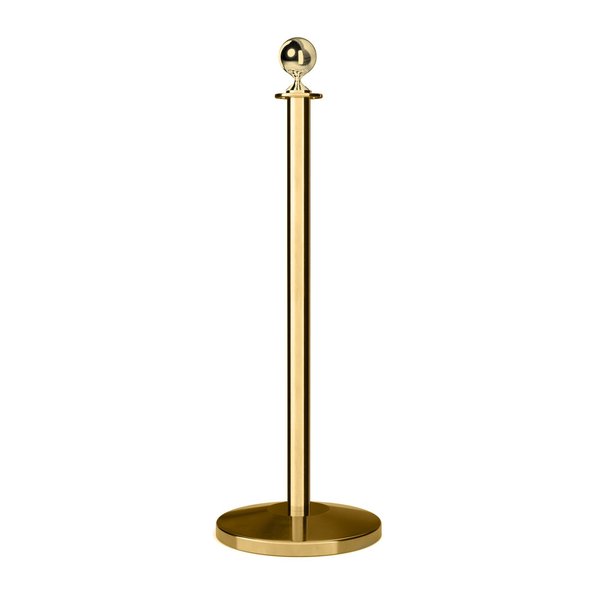 Montour Line Stanchion Post and Rope Pol.Brass Post Ball Top C-PB-BA